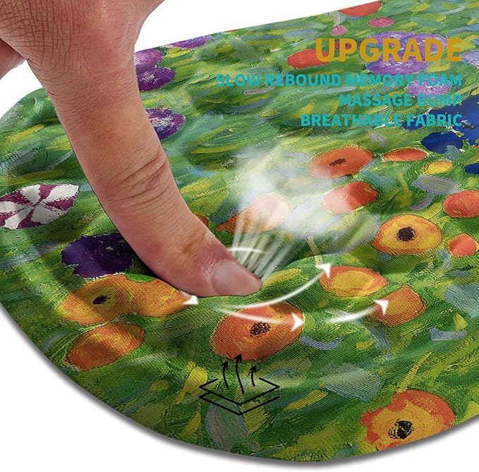 Hokafenle Ergonomic Mouse Pad Wrist Support, Wrist Rest Mousepad - Image 2