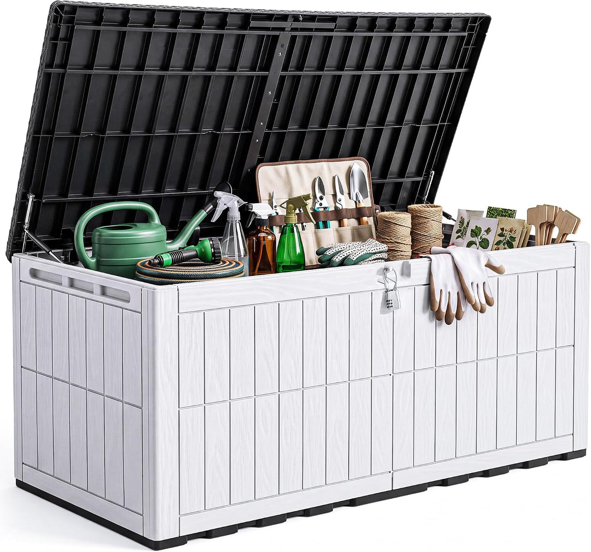 yitahome xxl 240 gallon extra large deck box, main product view