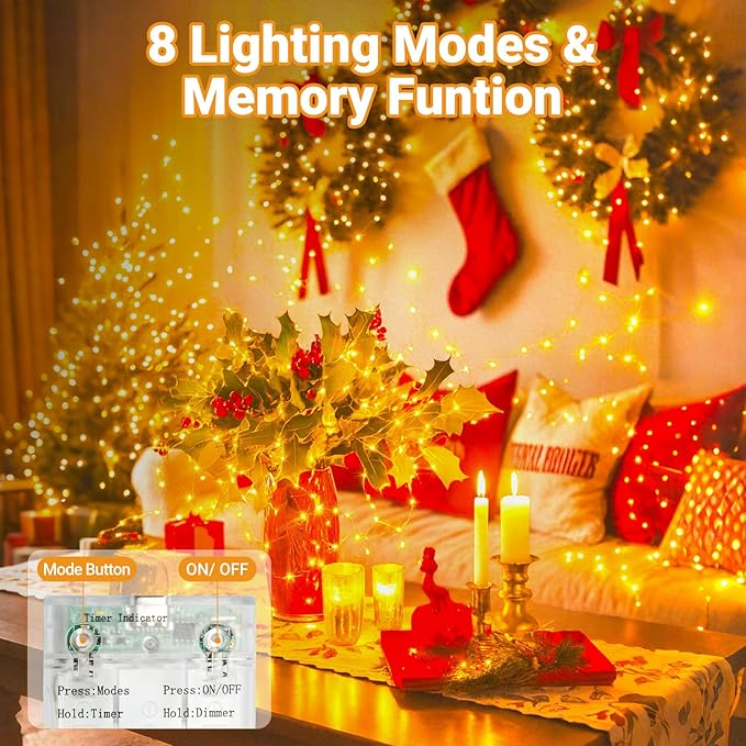 litogo 2 Pack Fairy Lights Battery Operated - Image 2