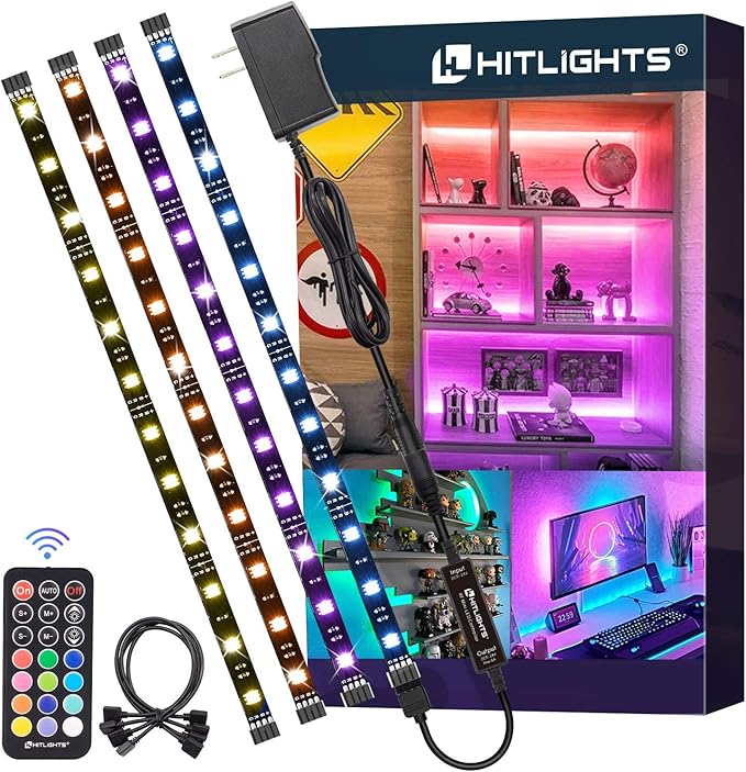 HitLights LED Strip Lights, Small LED Light Strips Dimmable, RGB 5050 Color by HitLights