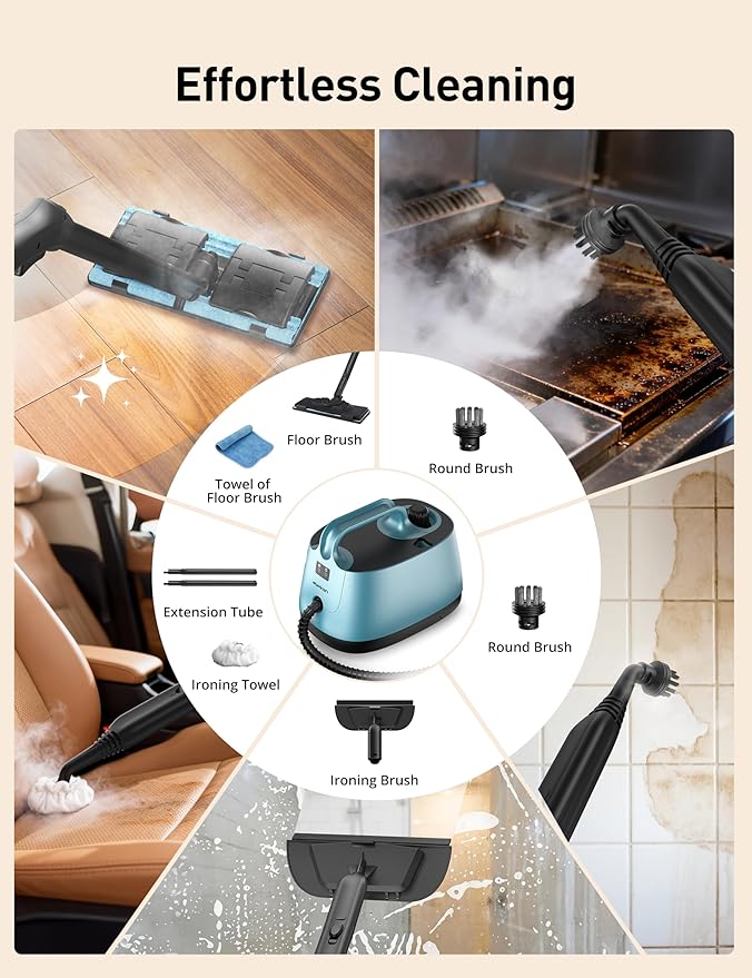 Aspiron Steam Cleaner, 293°F 58 PSI Powerful Multipurpose Handheld Steam Mop - Image 5
