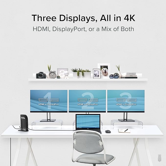Plugable 13-in-1 USB C Docking Station 4K Triple Monitor - Image 3