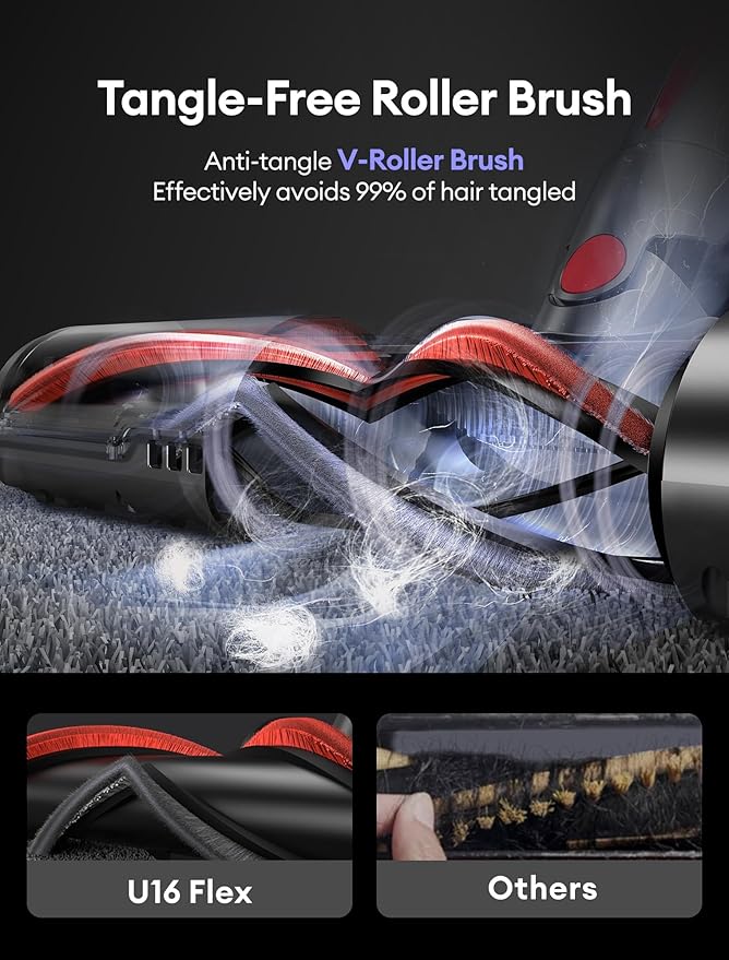 Ultenic Cordless Vacuum Cleaner, 550W/50Kpa, 60Mins Runtime, 180°Bendable Wand - Image 6