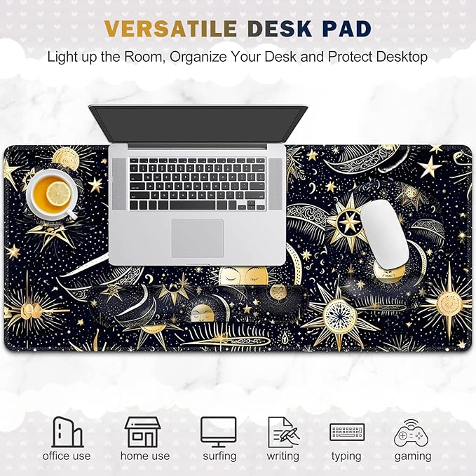 Gaming Mouse Pad, Large Desk Mat, Cute Desk Pad Protector, 4in1 XXL Mousepad + - Image 8