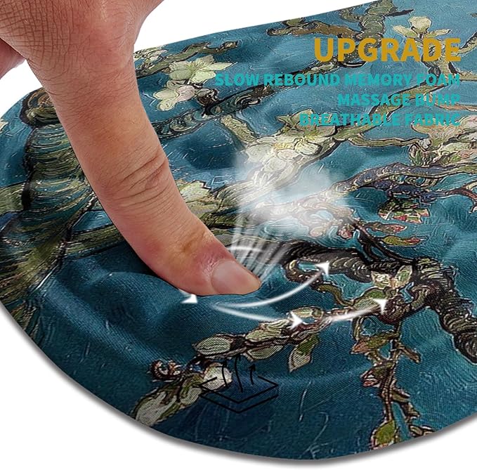 Hokafenle Ergonomic Mouse Pad Wrist Support, Wrist Rest Mousepad - Image 2
