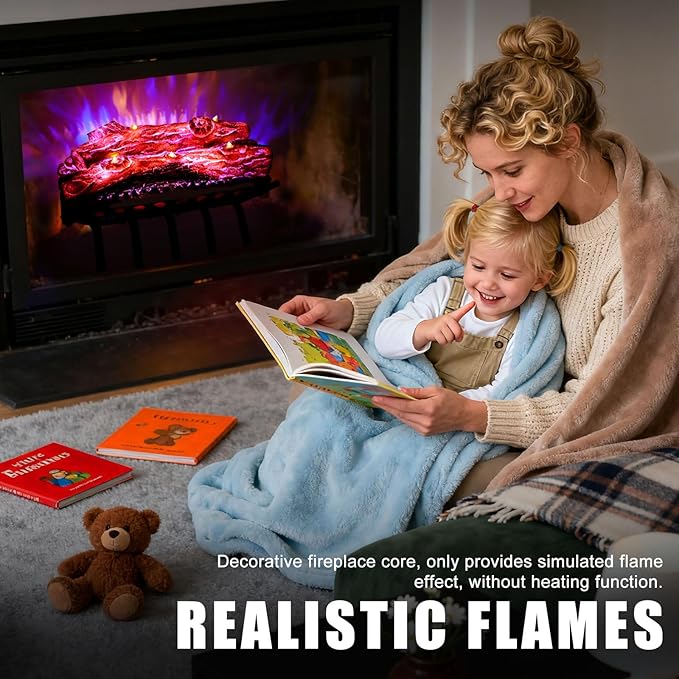 Electric Fireplace Logs Realistic Flame Effect Candle LED Flame Light USB - Image 7