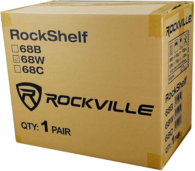 Rockville 2 RockShelf 68W 400w White 6.5" Home Theater Bookshelf Speakers/8 Ohm - Image 8