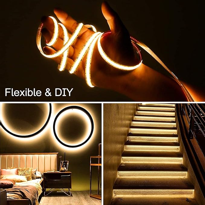 PAUTIX COB LED Strip Light CCT Tunable White IP65 Waterproof, CRI90+ 24ft/7.5m - Image 8