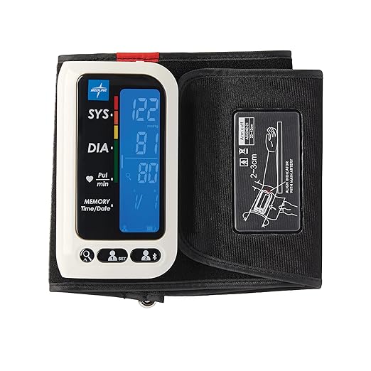 Medline Bluetooth Blood Pressure Monitor, Attached Universal Upper Arm Cuff by Medline