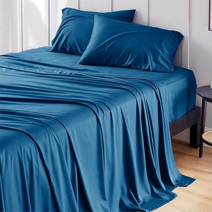 Bedsure California King Sheet Sets, Cooling Sheets, Rayon Derived from Bamboo - Image 8