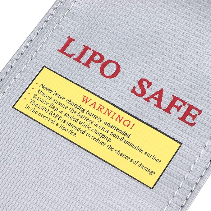 Fdit Lithium-Ion Battery Safe Bag, Fireproof Explosion-Proof Storage Bag 10x20cm - Image 7