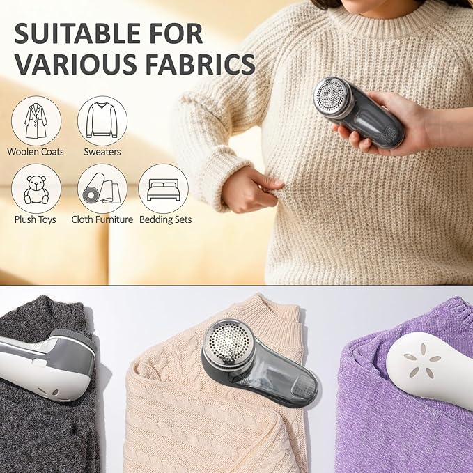 Ferrochef 10 Pack Fabric Shaver and Lint Remover, Sweater Defuzzer - Image 3
