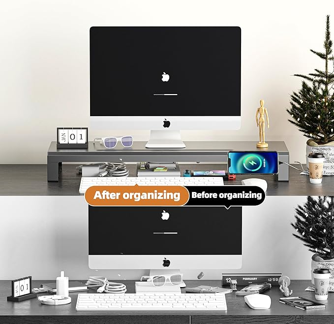 GECKOSTROLL Computer monitor stand Laptop Desk Shelf & Monitor Riser ，27.55 - Image 6
