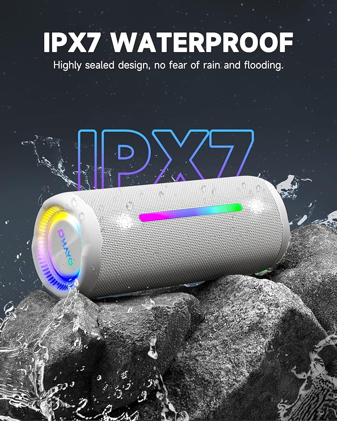 OHAYO Bluetooth Speaker, Portable Wireless, IPX7 Waterproof, Powerful 25W Sound - Image 4