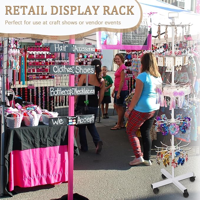 Exttlliy 5-Tier Metal Spinning Display Stand Rack - Image 5