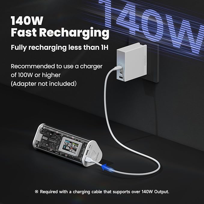 SHARGEEK 170 Power Bank, 170W Total 24, 000mAh High Capacity Portable Charger - Image 6