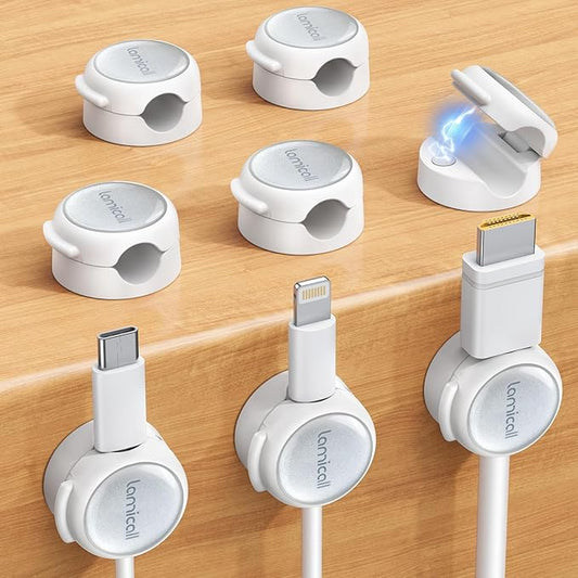 Magnetic Cable Clips Cord Organizer by Lamicall
