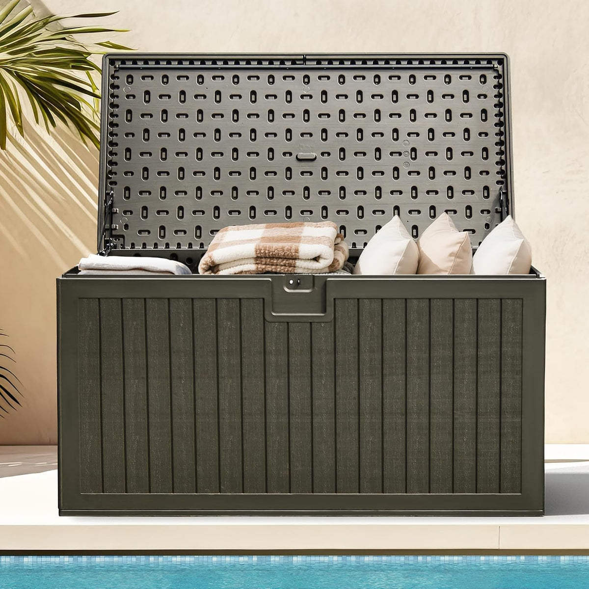 dwvo 230 gallon resin outdoor storage box, xxl, main product view