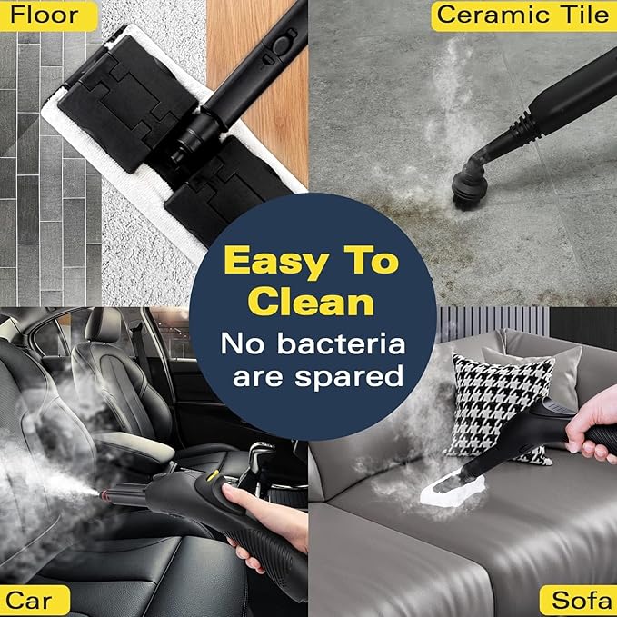 Steam cleaner, 1500w Steamer Cleaning Fast Heating Multi-Surface Steam Cleaner - Image 5