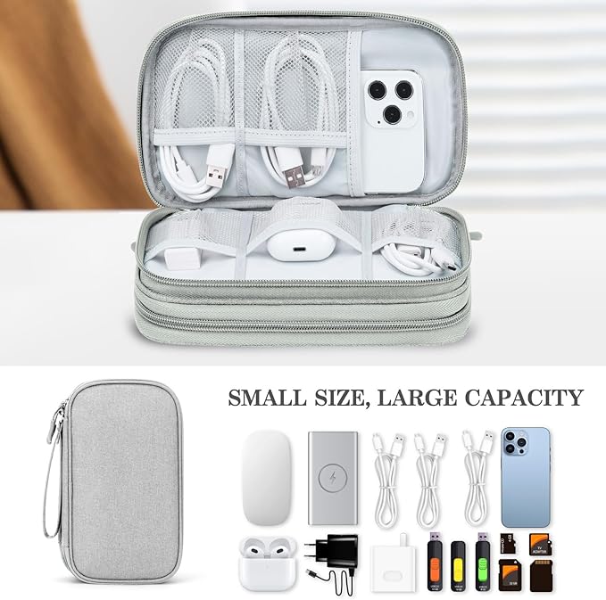 FYY Travel Electronic Cable Organizer Bag, Pouch Electronic Accessories Carry - Image 6