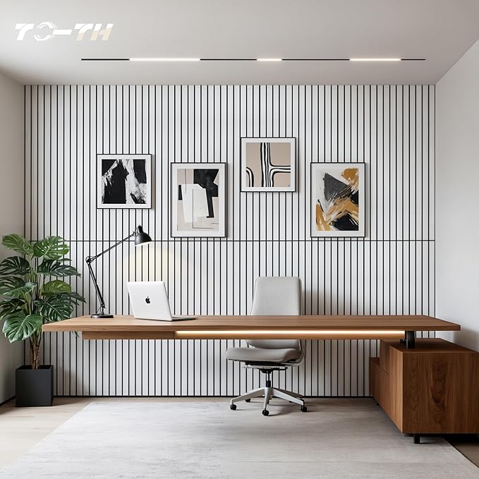 TO-TH Wood-Look Acoustic Panel, 4 Pack 47.2” x 23.6” Soundproof Wall Panels - Image 6