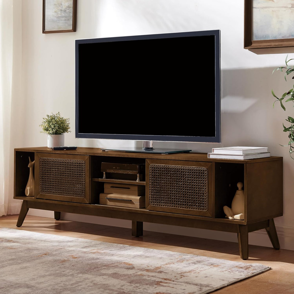 LKTART 68 Inch Mid Century Modern TV Stands