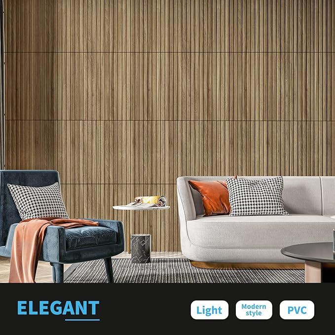 Art3d Slat Wall Panel, 3D Fluted Textured Panel 12-Tile 19.7 x 19.7in. - Image 3