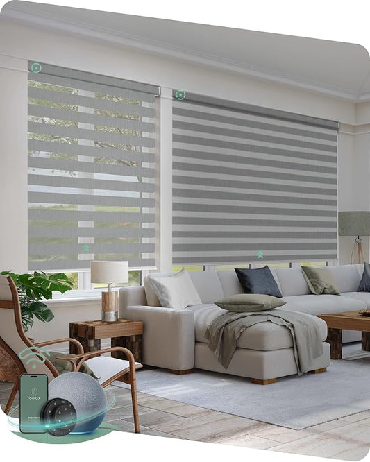 Yoolax Motorized Zebra Blinds Compatible by Yoolax