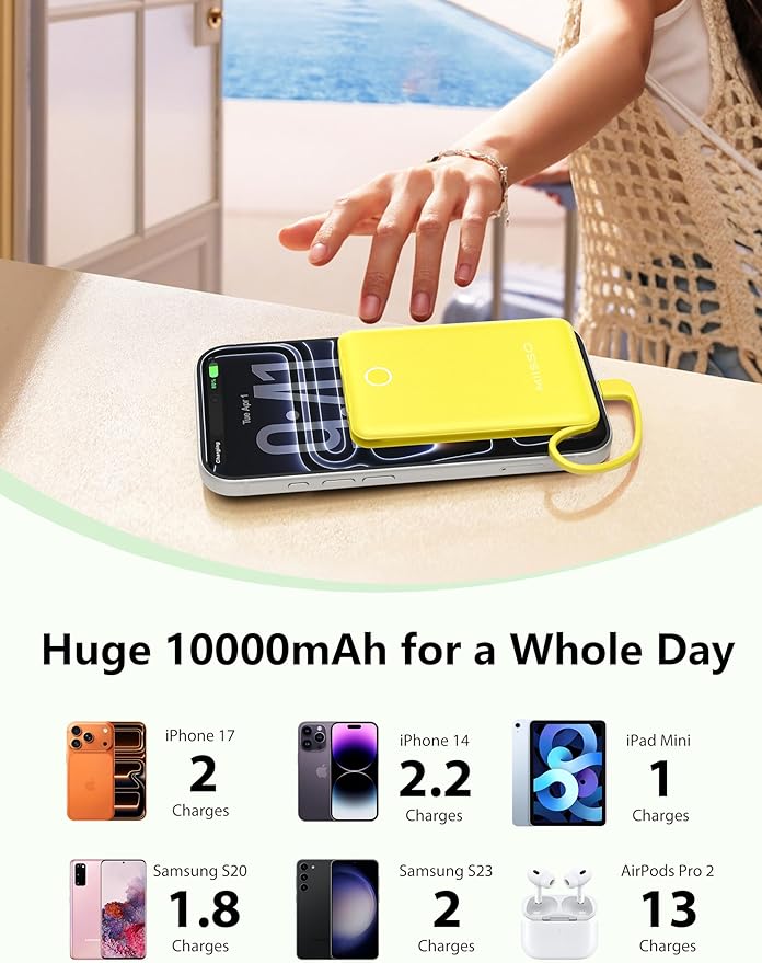 miisso 10000mAh Mini Portable Charger - Image 3
