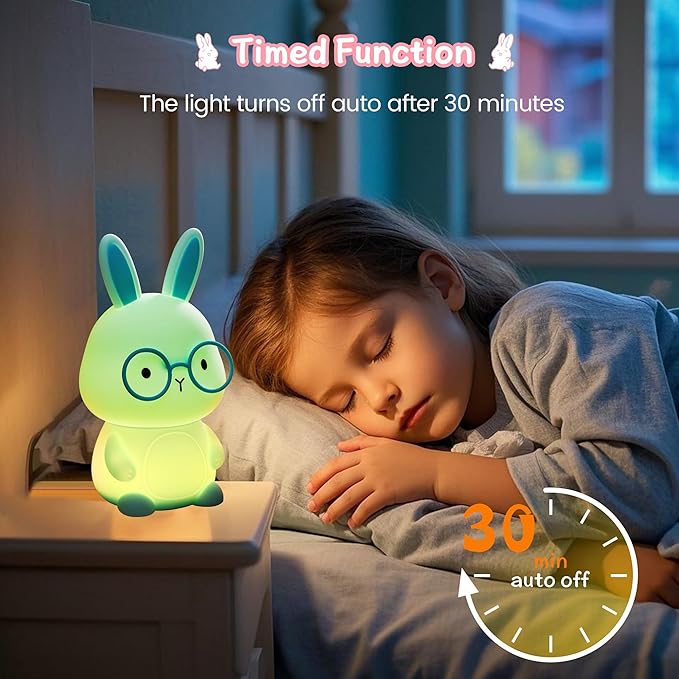 FAMIDUO Bunny Night Light, Rabbit Lamp - Image 4