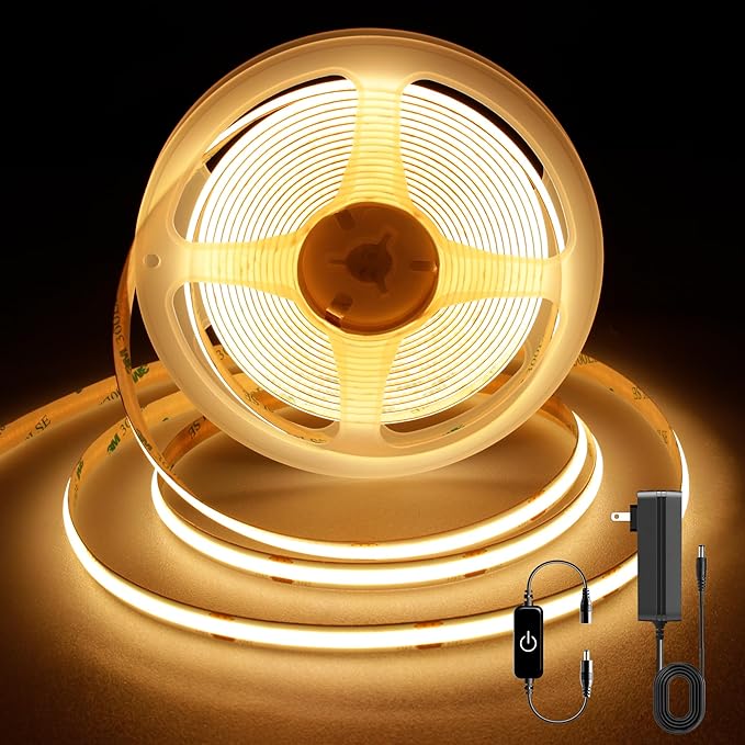 Pandery COB LED Strip, LED Strip Lights 5M/16.4ft, Touch Dimmable LED Strips by PanderyCOBLightUPYourLife