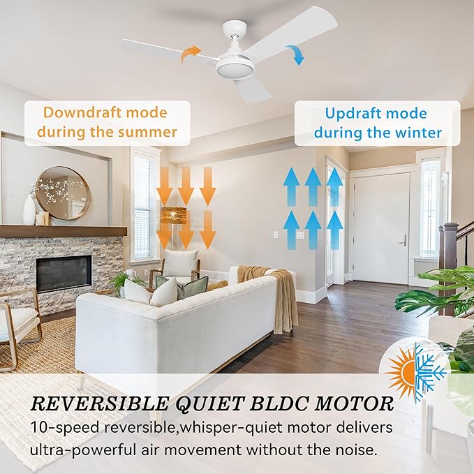 SMAAIR 52 Inch Smart Wifi Ceiling Fans - Image 7