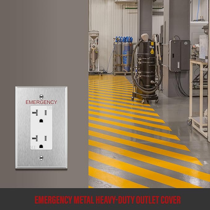 ENERLITES Decorator Switch or Outlet Metal Wall Plate - Image 2