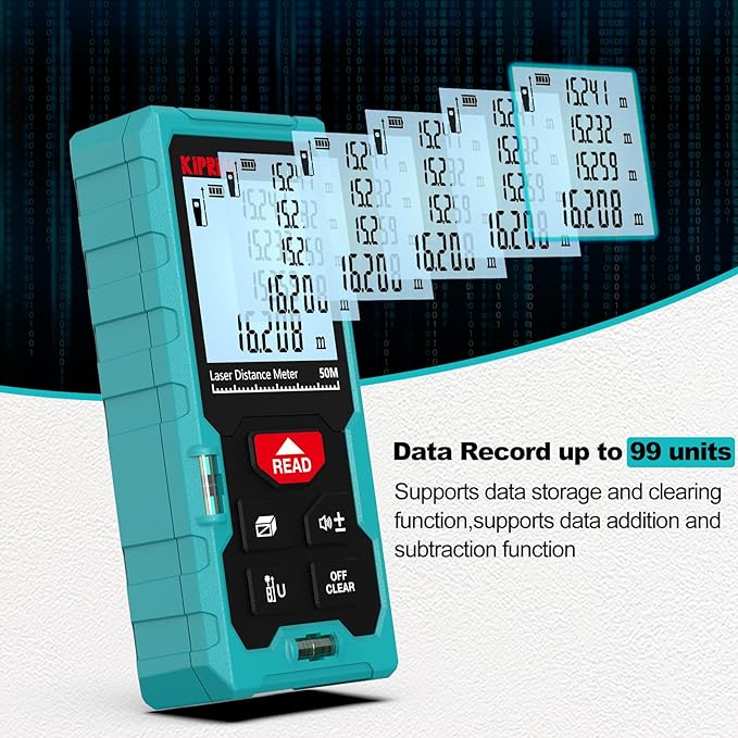 Kiprim Laser Distance Measure High Accuracy 165ft Kiprim LD50E Laser Tape - Image 4