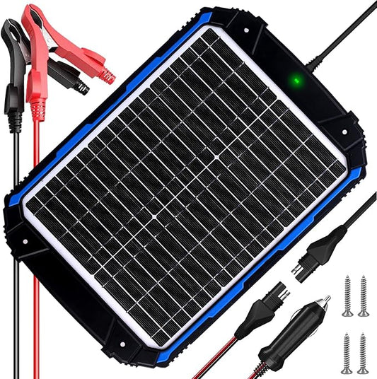 SUNER POWER 20W 12V Solar Battery Trickle Charger & Maintainer PRO, Built-in by SUNERPOWER