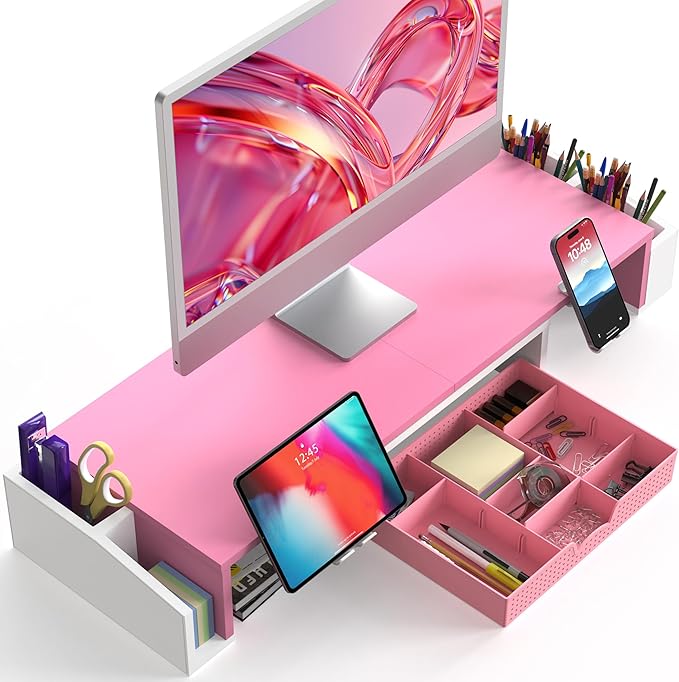 Simple Houseware Desk Dual Monitor Stand Riser - Image 2