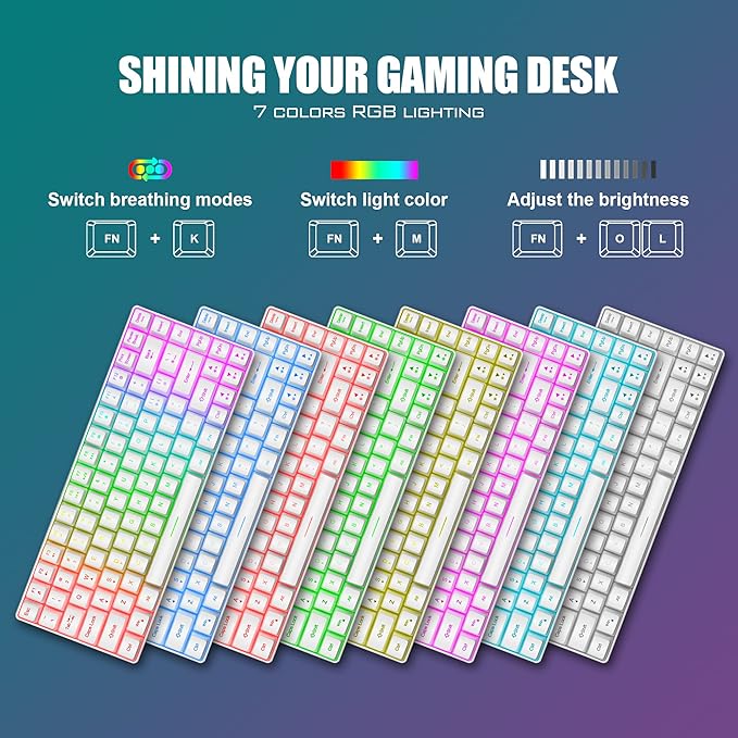 RedThunder 60% Mini Gaming Keyboard and Mouse Combo, Lightweight, Ultra-Compact - Image 3