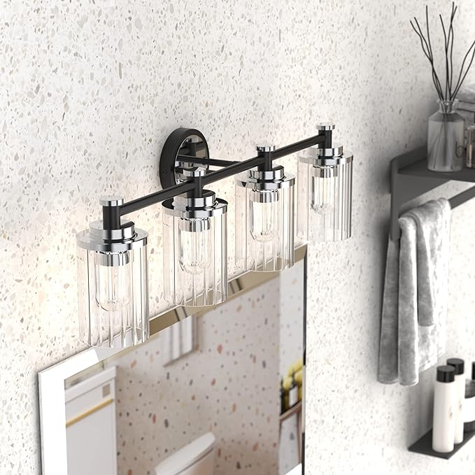 PHIXART Bathroom Lighting Fixtures Black and Chrome Bathroom Vanity Light - Image 3
