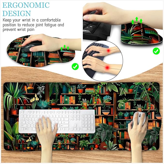 LIMKRIAN Book Mouse Pad Set Large Desk Matt - Image 4