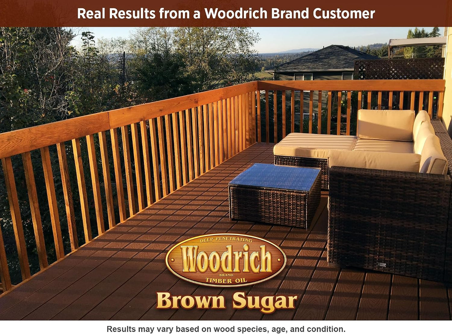 Timber Oil Deep Penetrating Stain for Wood Decks, Fences, Siding, and Log Cabins - 5 Gallons, Brown Sugar (Covers 750 sq. ft.)