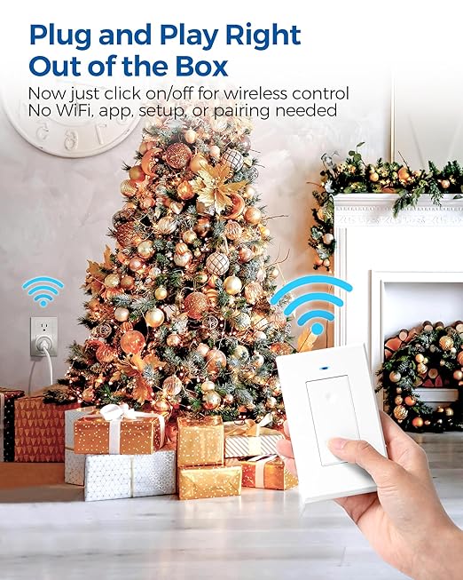 Remote Control Outlet Plug, WILAWELS Wireless Light Switch, On Off Remote - Image 4