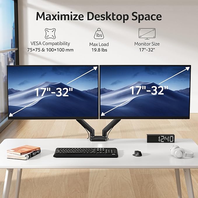 Acer Dual Monitor Arm, Computer Desk Arm - Image 2