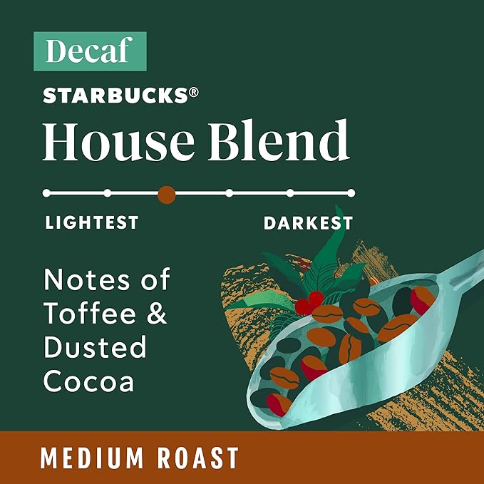 Starbucks K-Cup Coffee Pods, Medium Roast Hot or Iced Coffee, Decaf House Blend - Image 3