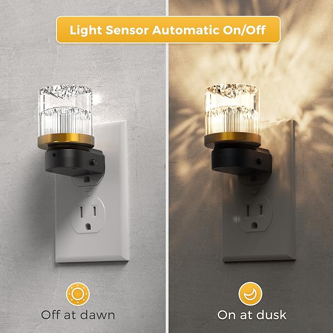L LOHAS LED Night Light, 2 Pack Night Lights Plug into Wall, 3000K Soft Light - Image 2