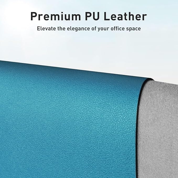 Aothia Leather Desk Pad Protector, Mouse Pad, Office Desk Mat, Non-Slip PU - Image 2