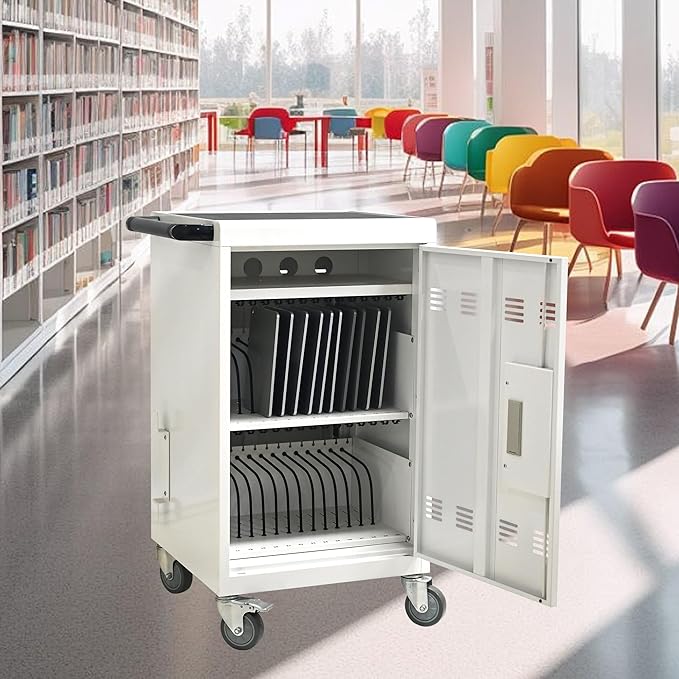 Aokleo Laptop Charging Cart, 32 Devices Tablet Storage Carts - Image 2