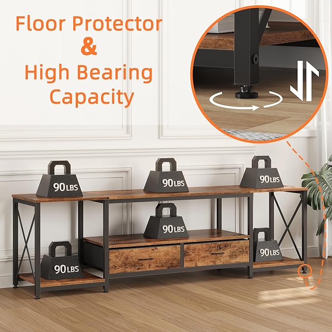 GYIIYUO TV Stand with Fabric Drawers - Image 5