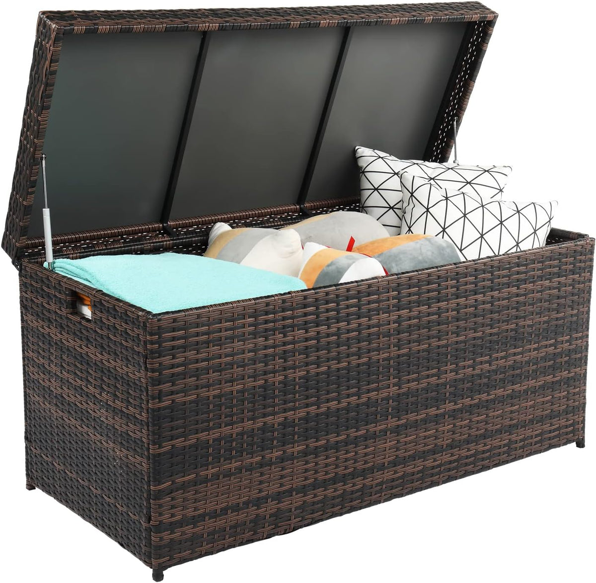 vingli outdoor wicker storage box, 132 gallon patio, main product view