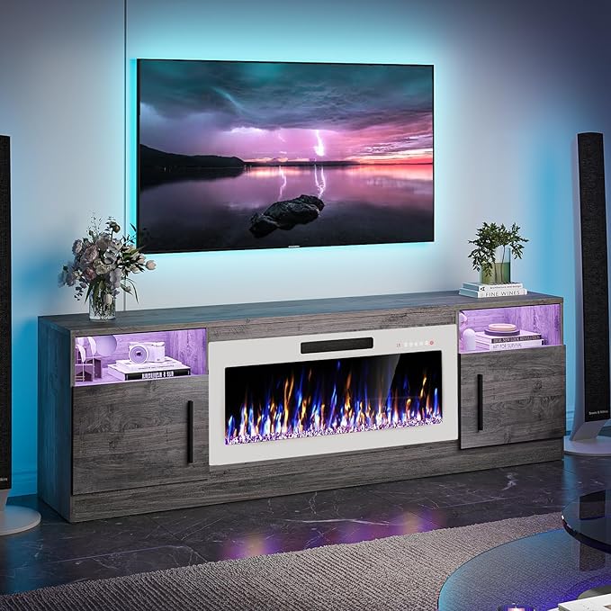 VITESSE TV Stand Fireplace by Vitesse