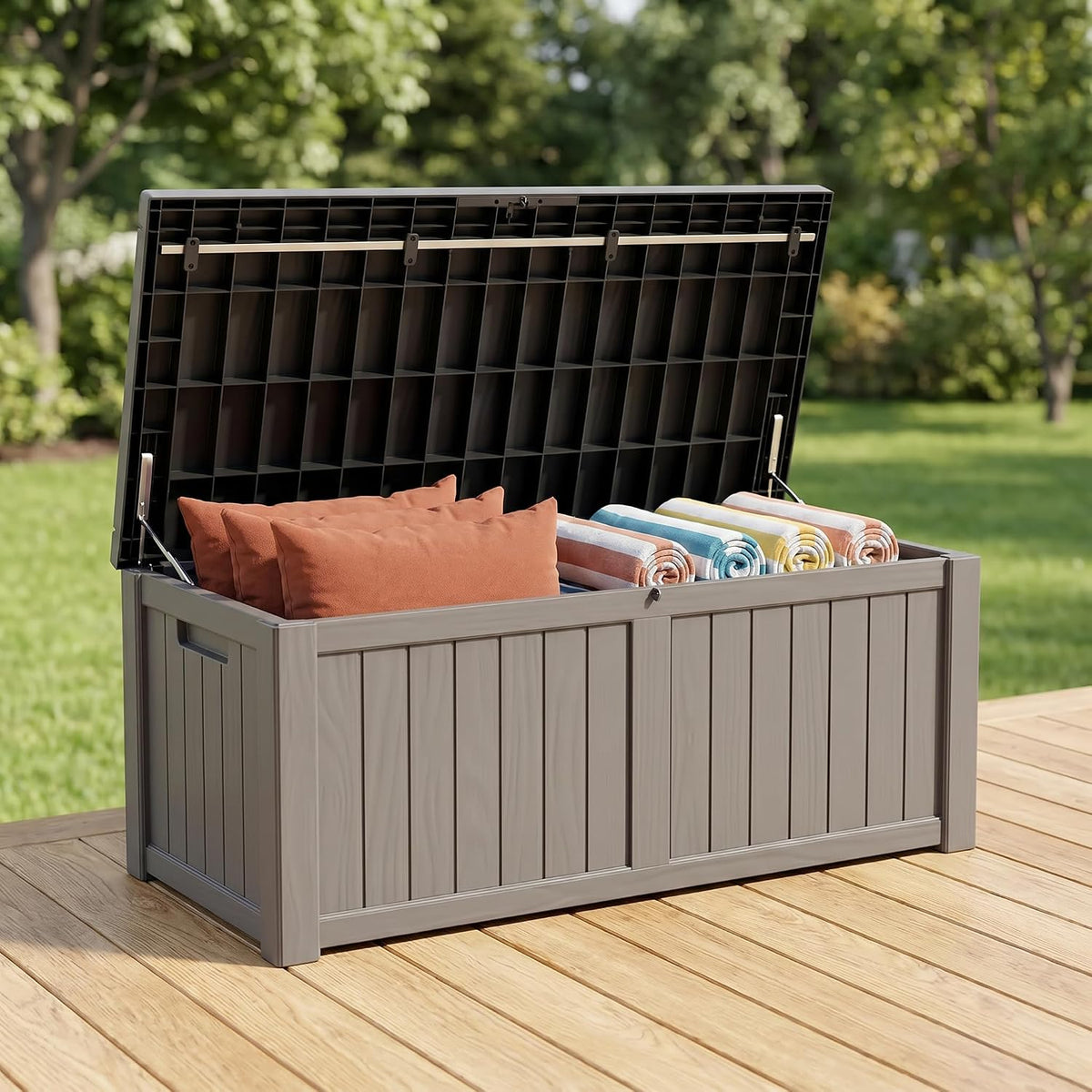 148 gallon resin deck box - outdoor storage, main product view